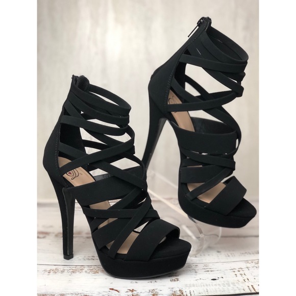 Shoes - Criss Cross Platform Heels